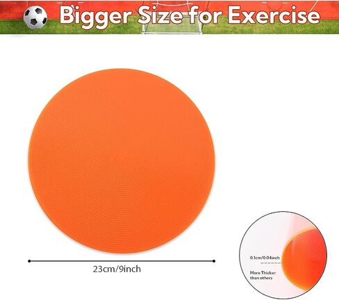 9 Inch Poly Vinyl Spot Markers, Non Slip Rubber Agility Markers Flat Field Cones Floor Dots,for Exercise Drills, Sports, Games, Speed Agility Training -60 Pcs in Saudi Arabia