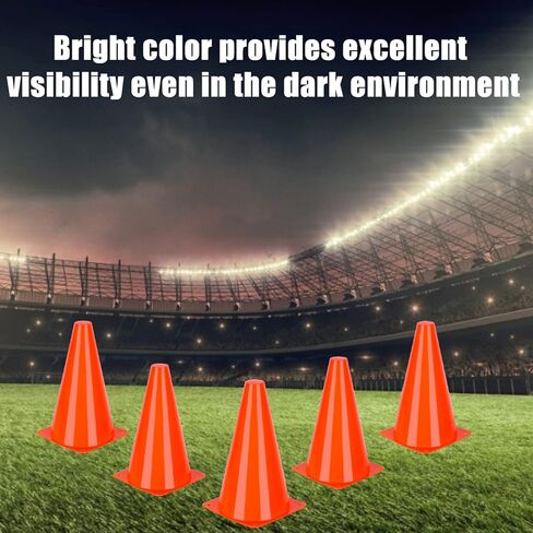 9 Inch Cones Sports, 15 Pack Orange Soccer Cones Training Agility Field Marker Plastic Traffic Cones for Football Basketball Drills Multipurpose Practice, Indoor Outdoor Games Activity Party Events in Saudi Arabia