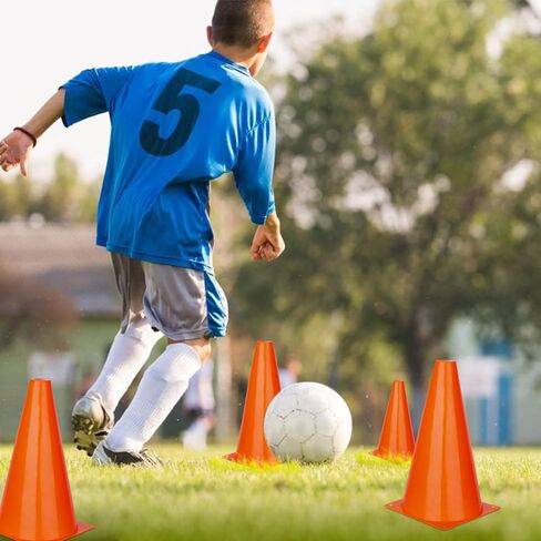 9 Inch Cones Sports, 15 Pack Orange Soccer Cones Training Agility Field Marker Plastic Traffic Cones for Football Basketball Drills Multipurpose Practice, Indoor Outdoor Games Activity Party Events in Saudi Arabia