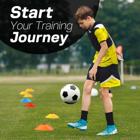30 Soccer Cones for Drills - Orange Agility Cones Set with Carry Mesh Bag - Sports Training Cones for Football & Basketball in Saudi Arabia