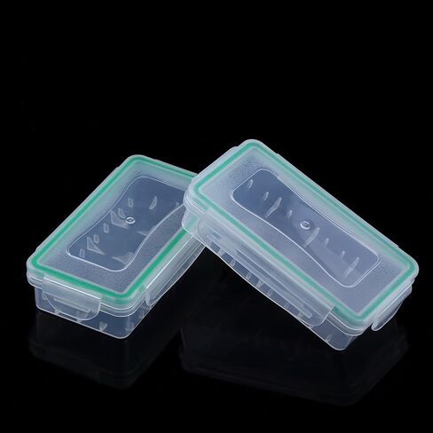 Richer-R18650 Battery Case,2 Pcs Hard Wear-resistant Plastic Case Waterproof Battery Holder Storage Box in Kuwait