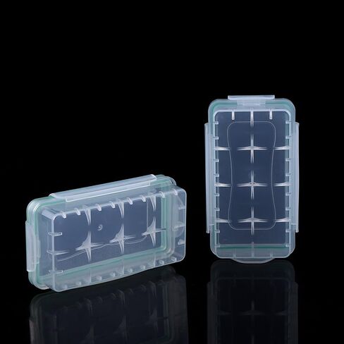 Richer-R18650 Battery Case,2 Pcs Hard Wear-resistant Plastic Case Waterproof Battery Holder Storage Box in Kuwait