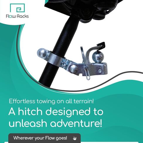 مقطورة كاياك للدراجة ذات رفوف التدفق، وSUPs، وألواح طويلة مع دراجتك - عربة كاياك قابلة للقطر دوللي بما في ذلك وصلة ربط الدراجة، وأشرطة ربط، وحجرة تخزين سهلة الاستخدام in Kuwait