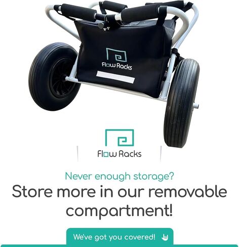 مقطورة كاياك للدراجة ذات رفوف التدفق، وSUPs، وألواح طويلة مع دراجتك - عربة كاياك قابلة للقطر دوللي بما في ذلك وصلة ربط الدراجة، وأشرطة ربط، وحجرة تخزين سهلة الاستخدام in Kuwait