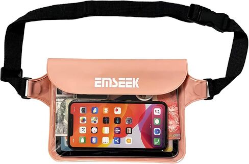 EMSEEK Waterproof Waist Pouch Dry Belt Bag Fanny Pack Keep Your Key Fob Wallet Kindle Phone Dry Perfect For Swim Surf Snorkel(Light Green) in Saudi Arabia
