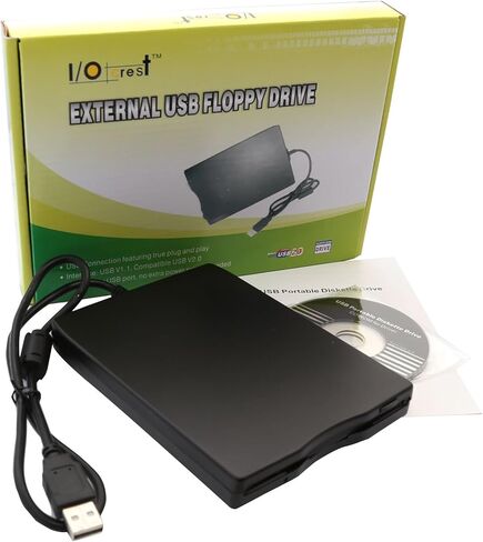 Syba USB محرك الأقراص المرنة المحمول 3.5 بوصة، التوصيل والتشغيل لا حاجة إلى برامج تشغيل، Windows 2000/XP/Vista/7/8/10 Mac OSX Linux (خارجي) NEC Chipset SY-USB-FDD in Kuwait