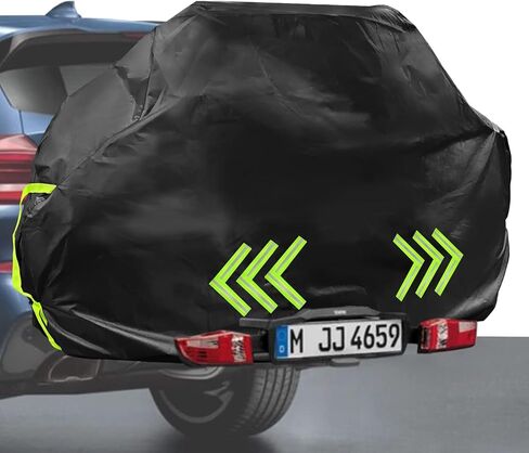 Bike Cover for 2, 3 or 4 Bicycles Transport, 600D Heavy Duty Ripstop Material, Outdoor Storage Waterproof Bicycle Cover for Car, Truck, RV, SUV Transport on Rack-All Seasons and Weather Protection in Saudi Arabia