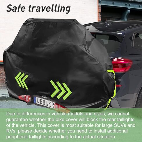 Bike Cover for 2, 3 or 4 Bicycles Transport, 600D Heavy Duty Ripstop Material, Outdoor Storage Waterproof Bicycle Cover for Car, Truck, RV, SUV Transport on Rack-All Seasons and Weather Protection in Saudi Arabia
