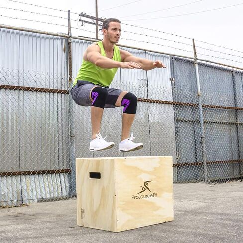 صندوق قفز بليومتري 3 في 1 من ProsourceFit مزود بمقبض كهربائي ومقاوم للانزلاق للتدريب المتقاطع وخفة الحركة وتدريبات Plyo in Saudi Arabia