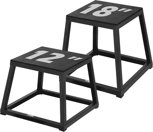 Yes4All أنبوب فولاذي - صندوق Plyo - أسود - 12 بوصة + أنبوب فولاذي - صندوق Plyo - أسود - 18 بوصة in Saudi Arabia