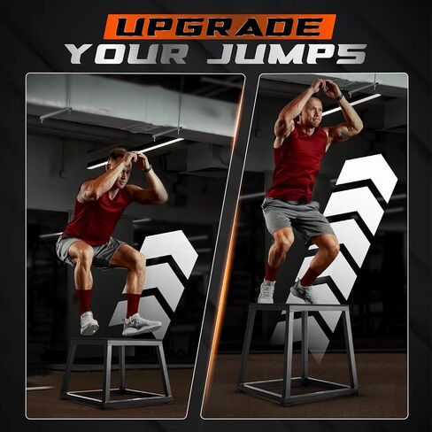 Yes4All أنبوب فولاذي - صندوق Plyo - أسود - 12 بوصة + أنبوب فولاذي - صندوق Plyo - أسود - 18 بوصة in Saudi Arabia