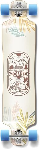 Yocaher Earth Series ألواح تزلج كاملة طويلة مع BlackWidow Premium 80A شريط قبضة شاحنة ألومنيوم ABEC-9 تحمل عجلات لوح تزلج 70 مم in Kuwait
