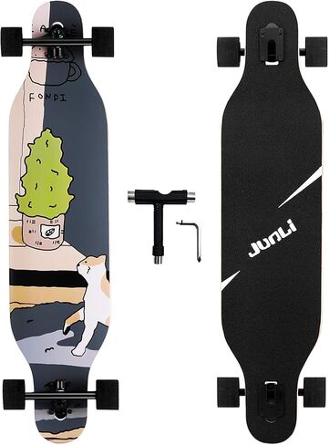 41 Inch Freeride Skateboard Longboard - Complete Skateboard Cruiser for Cruising, Carving, Free-Style and Downhill in Saudi Arabia