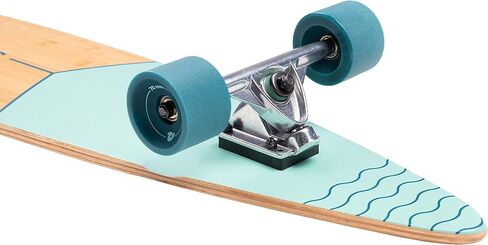 Retrospec Zed Pintail Longboard لوح التزلج الطراد الكامل | طراد من خشب الخيزران وخشب القيقب الكندي مع شاحنات Kingpin العكسية للتنقل والتجول والنحت وركوب المنحدرات in Saudi Arabia