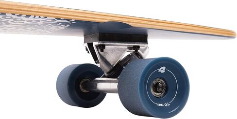 Retrospec Zed Pintail Longboard لوح التزلج الطراد الكامل | طراد من خشب الخيزران وخشب القيقب الكندي مع شاحنات Kingpin العكسية للتنقل والتجول والنحت وركوب المنحدرات in Saudi Arabia