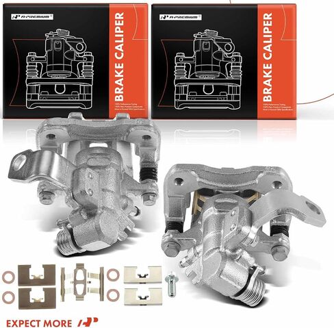 مجموعة فرجار قرص الفرامل A-Premium مع دعامة متوافقة مع موديلات مختارة من Honda وAcura - Civic 2006-2015، CSX 2006-2011، ILX 2013-2018 - السائق الخلفي وجانب الراكب، قطعتان in Kuwait