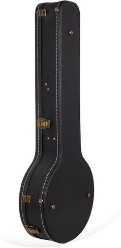 حافظة خشبية Crossrock تناسب أنماط الرنين المكونة من 5 سلاسل من أجهزة Banjos-Vintage، وبطانة إسفنجية، وأقدام معدنية، ومساحة تخزين سوداء (CRW520BJBK) in Kuwait