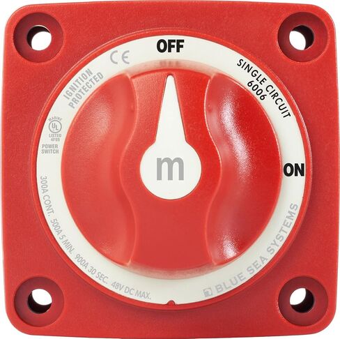 Blue Sea 6006 m-Series (Mini) Battery Switch Single Circuit ON-OFF Red [6006] in Saudi Arabia