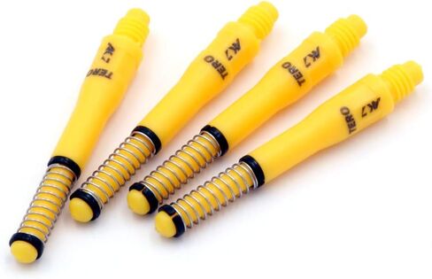 أسود العقرب Cuesoul TERO AK7 سيقان رمي السهام الشفافة أعمدة رمي السهام مدمجة تلسكوبية، مجموعة من 4 قطع مقاس B/D/F/H (أصفر، D) in Kuwait