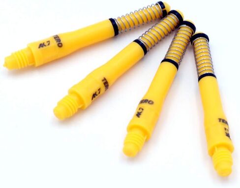 أسود العقرب Cuesoul TERO AK7 سيقان رمي السهام الشفافة أعمدة رمي السهام مدمجة تلسكوبية، مجموعة من 4 قطع مقاس B/D/F/H (أصفر، D) in Kuwait