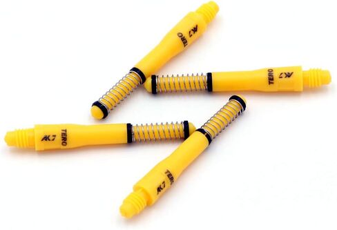 أسود العقرب Cuesoul TERO AK7 سيقان رمي السهام الشفافة أعمدة رمي السهام مدمجة تلسكوبية، مجموعة من 4 قطع مقاس B/D/F/H (أصفر، D) in Kuwait