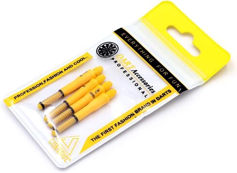 أسود العقرب Cuesoul TERO AK7 سيقان رمي السهام الشفافة أعمدة رمي السهام مدمجة تلسكوبية، مجموعة من 4 قطع مقاس B/D/F/H (أصفر، D) in Kuwait