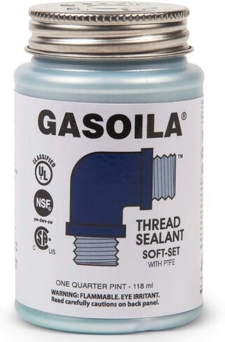 جاسويلا - SS04 مادة مانعة للتسرب لخيوط الأنابيب الناعمة مع معجون PTFE، غير متصلب، -100 إلى 600 درجة فهرنهايت، فرشاة 1/4 لتر in Kuwait