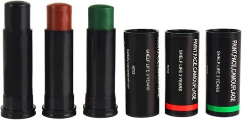 العين السوداء البيسبول العين السوداء عصا الكرة اللينة Eyeblack البيسبول العين السوداء لكرة القدم لاكروس الرياضة العين عصا طلاء الوجه ملعب الرياضيين الأطراف (3 قطع، أسود، أخضر، بني) in Kuwait