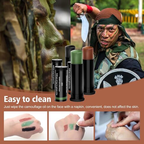 العين السوداء البيسبول العين السوداء عصا الكرة اللينة Eyeblack البيسبول العين السوداء لكرة القدم لاكروس الرياضة العين عصا طلاء الوجه ملعب الرياضيين الأطراف (3 قطع، أسود، أخضر، بني) in Kuwait