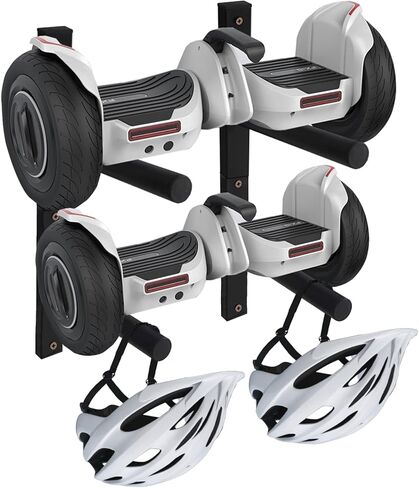 Lhysn Hoverboard رف تخزين لوح التزلج جدار جبل سكيت شماعات عرض المنزل جدار جبل المرآب المنظم خوذة حامل معدني in Kuwait