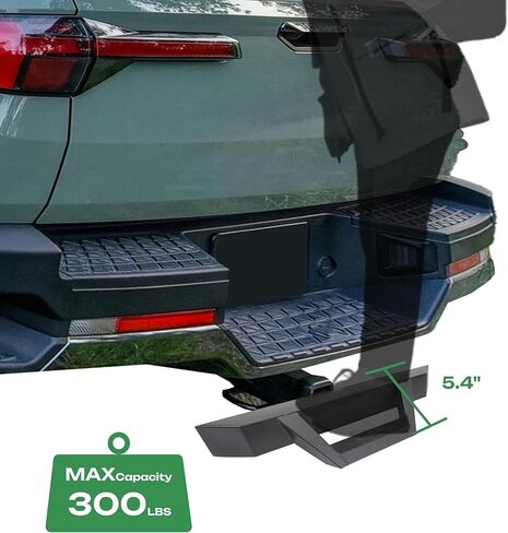 Universal Hitch Step AUSUM MOTOR Trailer Tow Hitch Step Bar مع منصات خطوة قطرة لشاحنة الالتقاط، تناسب جهاز استقبال 2 بوصة، أقصى حمولة 300 رطل مع دبوس وصلة، مثبت U-Bolts، واقي واقي المصد الخلفي in Kuwait