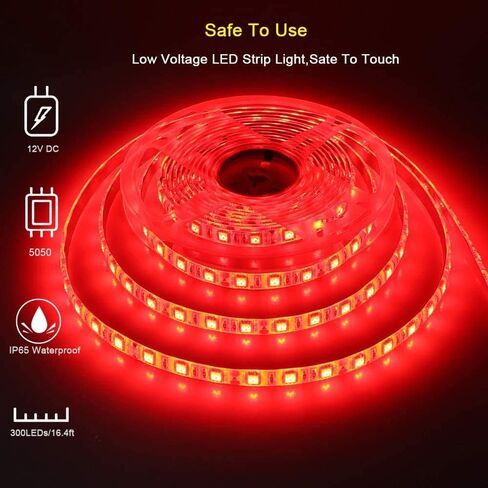 Boat Strip Lights Waterproof 50FT, 12v RGB Marine Pontoon Boat Lights, Boats Interior Deck Cabin Light, Night Fishing Lighting for Jon Bass, Yacht, Kayak, RV in Kuwait