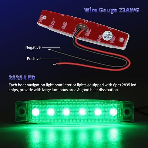RVZONE Marine Led Boat Lights, Boat Interior Lights Night Fishing Lights 12V Waterproof Marine Boat Lights for Pontoon Boat Yacht Fishing Kayak Lights Cockpit Light (4 Pcs White) in Saudi Arabia