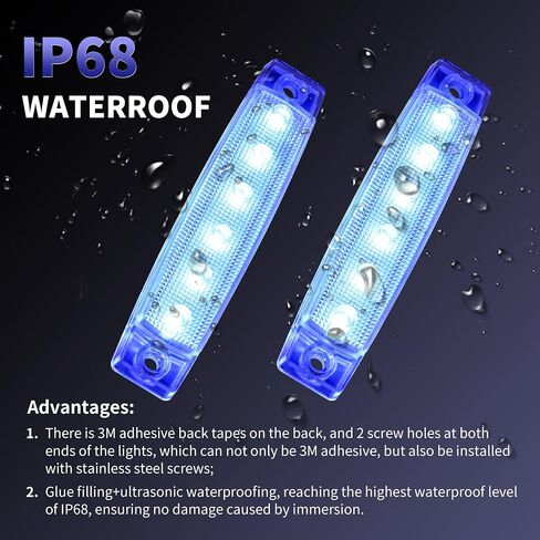 RVZONE Marine Led أضواء القارب، أضواء داخلية للقارب، أضواء الصيد الليلية 12 فولت أضواء القوارب البحرية المقاومة للماء لقارب عائم، يخت، صيد قوارب الكاياك، أضواء قمرة القيادة (4 قطع بيضاء) in Kuwait