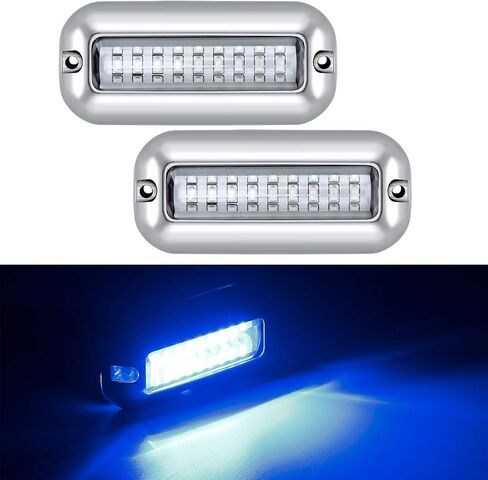 أضواء Kawell 27 LED LED تحت الماء للقوارب واليخوت مقاومة للماء IP68 SUS316 من الفولاذ المقاوم للصدأ أضواء عائمة بحرية للسباحة والقيادة والصيد باللون الأبيض in Saudi Arabia