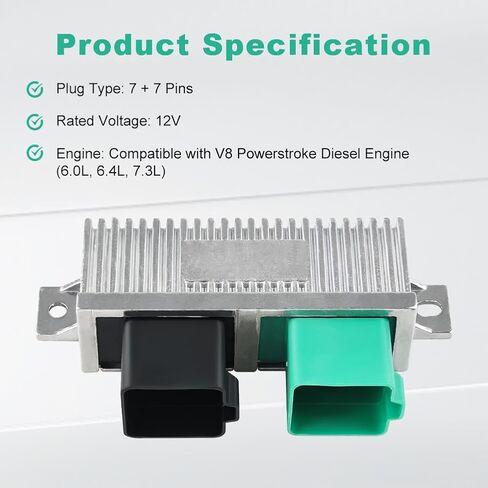 وحدة تبديل مرحل التحكم في توهج الديزل متوافقة مع Ford F250 F350 F450 E350 E450 E550 Super Duty Excursion 6.0L 6.4L 7.3L لاستبدال YC3Z12B533AA in Saudi Arabia