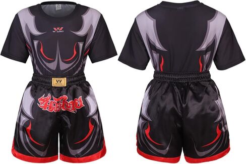 Wesing Kids Sports Rash Guard Suit for MMA No-Gi and Gi Jiu Jitsu BJJ Wear for Boys Girls in Kuwait