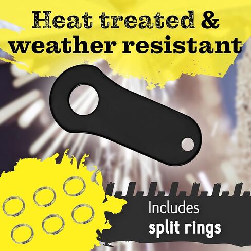 [6PK] شماعة جرس الدراجة النارية لسحر الحظ الجيد للدراجات النارية - شماعة جرس جريملين للدراجات النارية مع حلقة مقسمة - ملحقات دراجة نارية من الصلب لتأمين وحماية التميمة - 2 1/4 بوصة × 1 بوصة in Kuwait