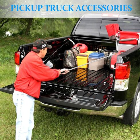 6ft Truck Cargo Grabber, Adjustable Spliced Pickup Truck Bed Hook Bar Base Tool Bar for Pickup Truck Bed Grabber Heavy Duty Truck Grapple Accessories (Two Hooks) in Kuwait