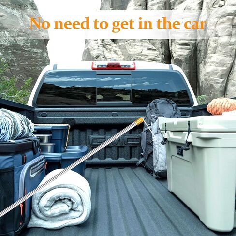 6ft Truck Cargo Grabber, Adjustable Spliced Pickup Truck Bed Hook Bar Base Tool Bar for Pickup Truck Bed Grabber Heavy Duty Truck Grapple Accessories (Two Hooks) in Kuwait