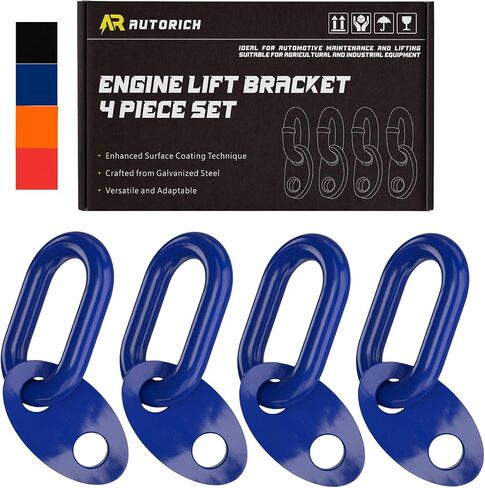7100 Lifting Bracket Set for Engine - 4 Heavy-Duty Engine Lift Bracket 5500 Lb Capacity, Engine Support Bar for Lifting Slings and Load Levelers, Orange in Saudi Arabia
