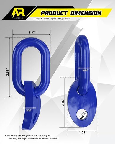 7100 Lifting Bracket Set for Engine - 4 Heavy-Duty Engine Lift Bracket 5500 Lb Capacity, Engine Support Bar for Lifting Slings and Load Levelers, Orange in Saudi Arabia