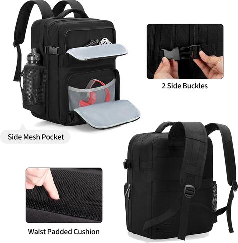 LUXJA Audio Mixer Backpack Compatible with RODECaster Pro II, RODECaster Pro, DJ Mixer Travel Bag with 15.6 Inch Laptop Sleeve Fits for Behringer Q1202USB, Mackie ProFX8v2, Black in Kuwait