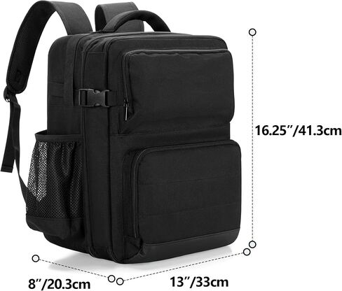 LUXJA Audio Mixer Backpack Compatible with RODECaster Pro II, RODECaster Pro, DJ Mixer Travel Bag with 15.6 Inch Laptop Sleeve Fits for Behringer Q1202USB, Mackie ProFX8v2, Black in Kuwait