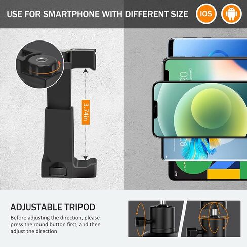Comica CVM-VM10-K2 Smartphone Microphone with Tripod, Shotgun Video Mic for iPhone and Android Phone, Vlogging Kit for Youtube Recording Facebook Live, 3.5 mm TRRS in Saudi Arabia