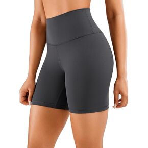 CRZ YOGA Women's Naked Feeling Biker Shorts - 6 Inches High Waist Yoga Workout Running Gym Spandex Shorts Mint Moment Medium
