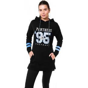 Ultra Game NFL Womens Soft French Terry Tunic Hoodie Pullover Sweatshirt