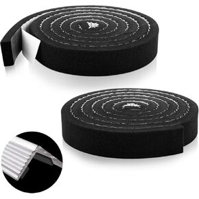2 Pcs 2"w x 15'l (30'l Total) Metal Roofing Universal Vented Ridge Material Panel Felt Closure Strips Roofing Panels Felt Tape Self Adhesive Insulation Weather Windproof Waterproof Seal