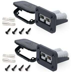 50 Amp Battery Connector Plug Battery Quick Connectors 6/8/10/12 Battery Quick Disconnect Connector 12 Volt for Marine Winch Vehicle Trolling Motor (3 Way Ads Kit 2).
