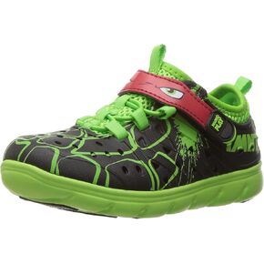 Stride Rite Made 2 Play Phibian Sneaker Sandal Water Shoe (Toddler/Little Kid/Big Kid), Black/Green, 13 M US Little Kid